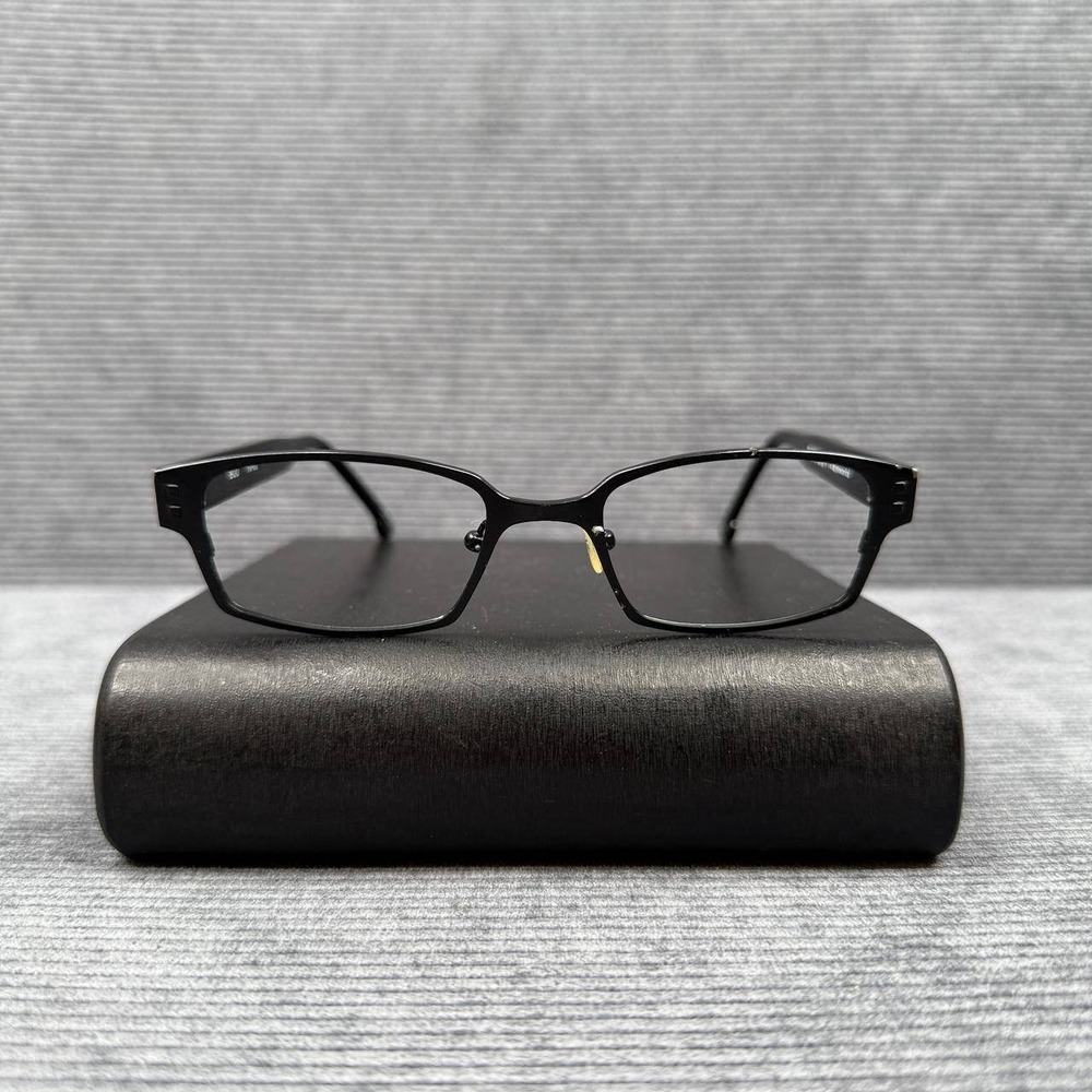 Fiction by l.a.Eyeworks BUD‎ 10-02 Black Rectangular Eyeglasses Frames 1208